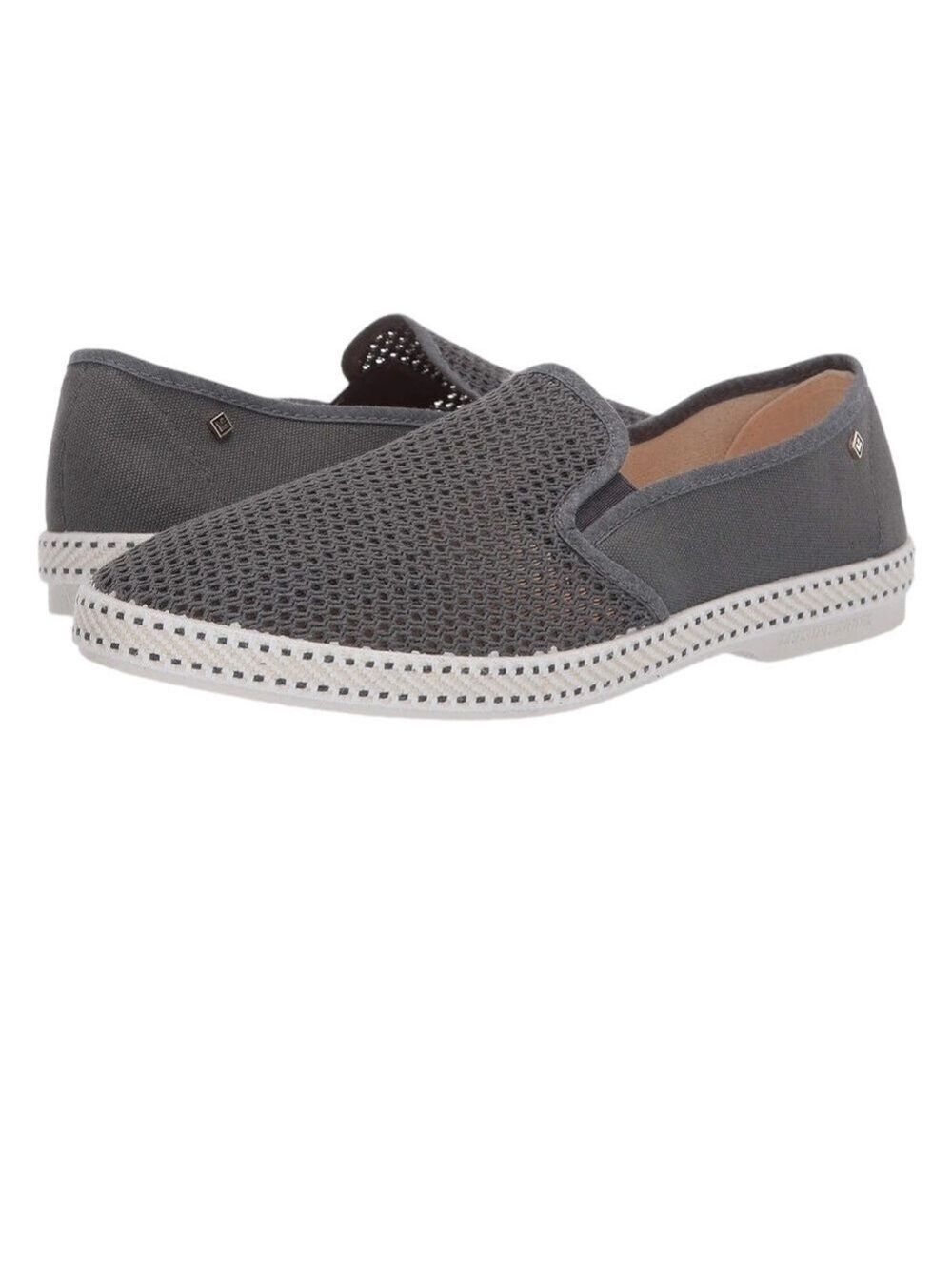 Rivieras Classic Canvas & Mesh Leisure Shoe in color Anthracite